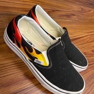 Vans flame slip on sneakers women’s size 8.5